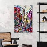 Leinwandbild Zamart - New York Empire State Building - Rizzi-Stil 