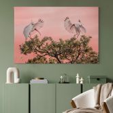 Leinwandbild Natur - Zhao - Vogelpärchen im Sonnenuntergang 