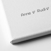 Personalisierbares Leinwandbild Familie Haus - weiß 