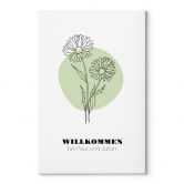 Personalisierbares Leinwandbild Monatsblume April 