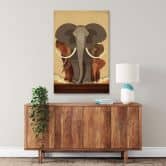 Leinwandbild Braun - Elephants 