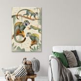 Leinwandbild Braun - Squirrel Monkeys 