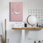 Tableau sur toile Kubistika - Main dans la main 