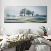 Leinwandbild Frostige Hügellandschaft - Eisenmann - Panorama 