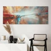 Canvasbillede Lysende horisont ved vandet - Schmucker - Panorama 