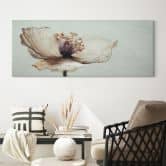 Leinwandbild Zarte Trockenblüte in Beige | Boho Blumenkunst - Treechild - Panorama 