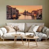 Leinwandbild Sonnenuntergang in Venedig - Zhang - Panorama 