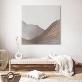 Leinwandbild Minimalistische Bergskizze | Abstrakte Kunst - Alma - Quadratisch 