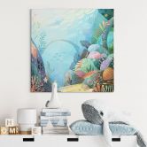 Canvasbillede koralrev i blå lagune - DigitalArtsi 