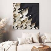 Leinwandbild Fliegende Kraniche - SpaceFrog Designs 