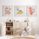 Leinwandbild Dino Be Kind - Stegosaurus - Tunaboylu - Quadratisch 