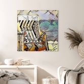 Leinwandbild Zamart - Kandinsky trifft Warnemünde - Quadratisch 