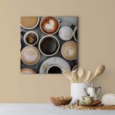 Tableau sur toile Variations de café - Carré 