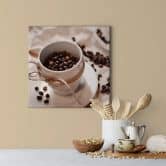 Leinwandbild Kaffee Zauber - Quadratisch 
