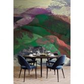 Livingwalls Fototapete Walls by Patel 3 Hidden Valley 1 grün, blau, braun, lila, rosa 