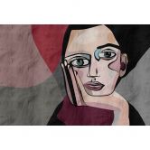 Livingwalls Fototapete Walls by Patel 3 Think Tank 1 bunt, grau, lila, rosa, rot 