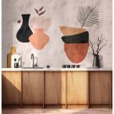 Livingwalls Fototapete Walls by Patel 3 Santa Fe 2 rosa, orange, schwarz, braun 