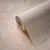 Beige-Creme Pflanzenmuster Tapete - Vlies Leichte Textur 