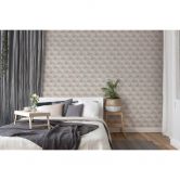 Livingwalls 3D Tapete Titanium 3 Vliestapete geometrisch beige, creme 
