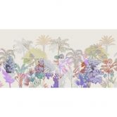 Botanisch fotobehang met kleurverloop - vliesbehang Flora in pasteltinten 