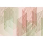 Geometrische Fototapete in Pastellfarben - 3D Vliestapete 