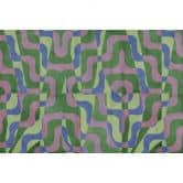 Abstracte golven muurschildering in pastelkleuren - creatief vliesbehang 