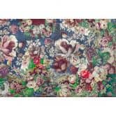 barok bloemen behang in koningsblauw - weelderig aquarel patroon 