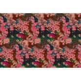 Fototapete Florale Blumenapete - Rosa Blüten auf Blumentapete - Vlies 