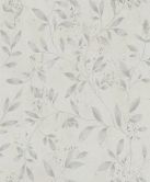 Vliestapete mit Blattmotiv und Metallic Effekt Beige Floral  