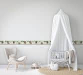 Bordüre, Vliesbordüre Kids Walls weiß, grün, braun 