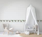 Bordüre, Vliesbordüre Kids Walls weiß, grün, braun 