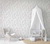 kinderbehang, vliesbehang met illustratie Kids Walls wit, roze  