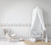Bordüre, Vliesbordüre Kids Walls weiß, blau, beige 