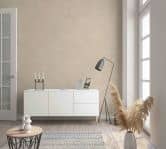 Vliestapete in moderner, feiner Struktur beige Uni 