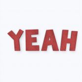 Lettres décoratives en bois MDF - Yeah 