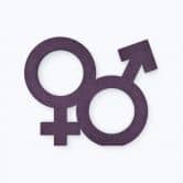 MDF-Holzdeko Gender-Symbol Hetero 