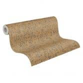 Vliesbehang Jan Studio Sense & Surface weave oranje grijs - Stud!o weave rotan zwart 