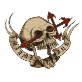 Wandtattoo Miami Ink Schädel mit Kreuz 