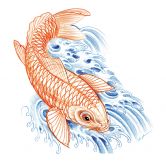 Wandtattoo Miami Ink Japanischer Koi 