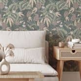 Mustertapete Kolibri im Tropenwald | Dschungeltapete - Bloomery Decor 