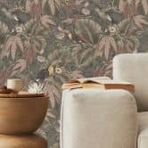 Tapet med mønster i junglen, tukan i tropisk skov - Bloomery Decor 