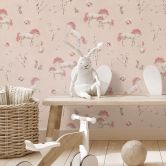 Mustertapete Verzauberte Einhörner mit Kirschblüten - Kikki Belle 