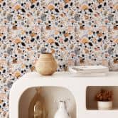 Mustertapete Bunte Terrazzo Steine - Treechild 