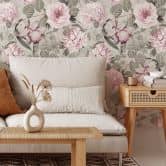 Tapet med mønster UN Designs - pastelblomster 