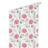 Mustertapete - Aquarell Blüten 04 - rosa 