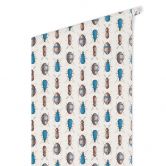 Mustertapete - Bunte Käfer - blau 