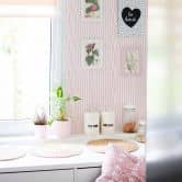 Patroonbehang Stripes - roze 