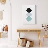 Leinwandbild Nouveauprints - Squares aqua 