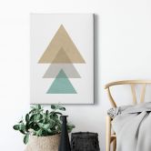 Tableau en toile Nouveauprints - Triangles aqua 