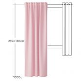 Homing Fertigschal mit verdeckten Schlaufen Oskar rose -  2,45 x 1,4 m 